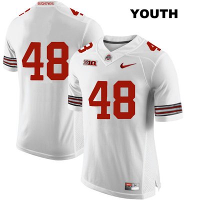 Youth NCAA Ohio State Buckeyes Tate Duarte #48 College Stitched No Name Authentic Nike White Football Jersey NM20C85LP